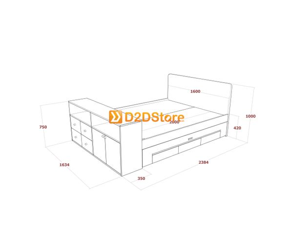 Giường kéo 2 tầng mẹ bồng con GDN.MC15