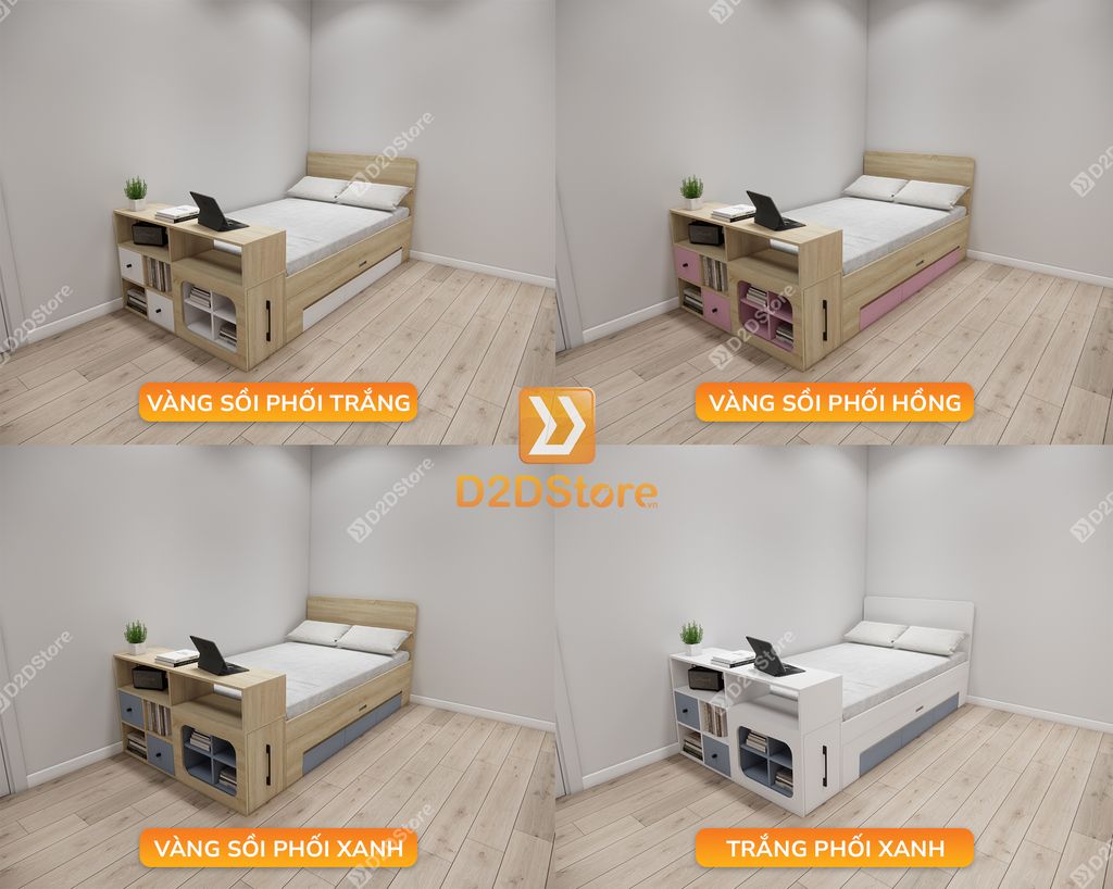 Giường kéo 2 tầng mẹ bồng con GDN.MC13