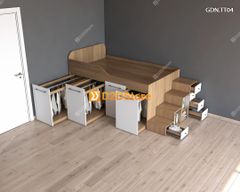 Giường kết hợp tủ áo thấp GDN.TT04