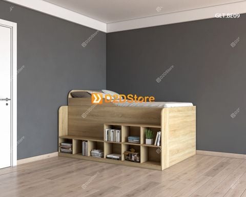 Giường ngủ kết hợp tủ kệ sách GDN.KS08