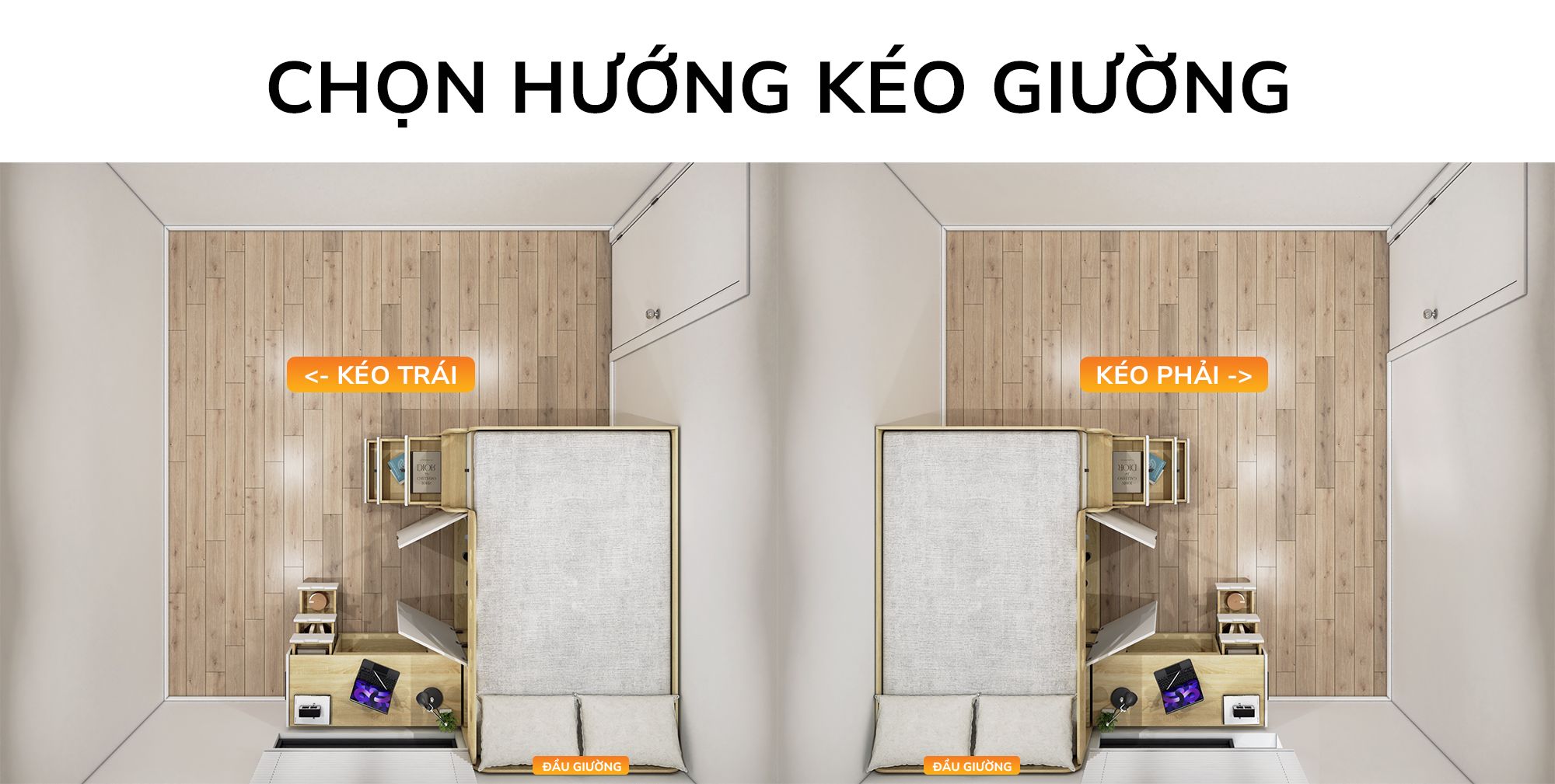  Giường ngủ kết hợp bàn học tủ áo GDN.BT16 