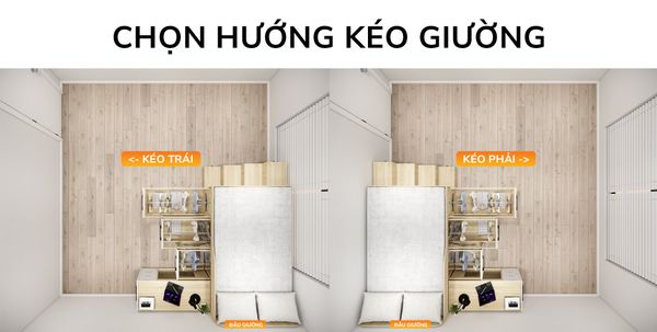 Giường ngủ kết hợp bàn học tủ áo GDN.BT19