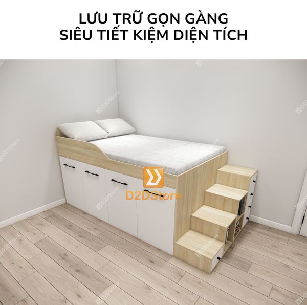 Giường đa năng kết hợp bàn học và tủ kéo thông minh mã BC.GDN14