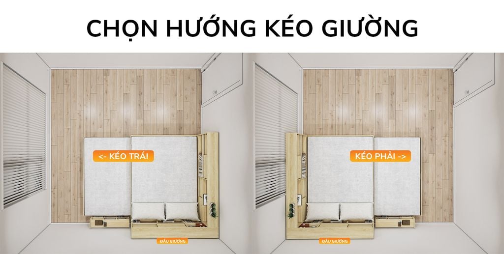 Giường kéo 2 tầng mẹ bồng con GDN.MC03