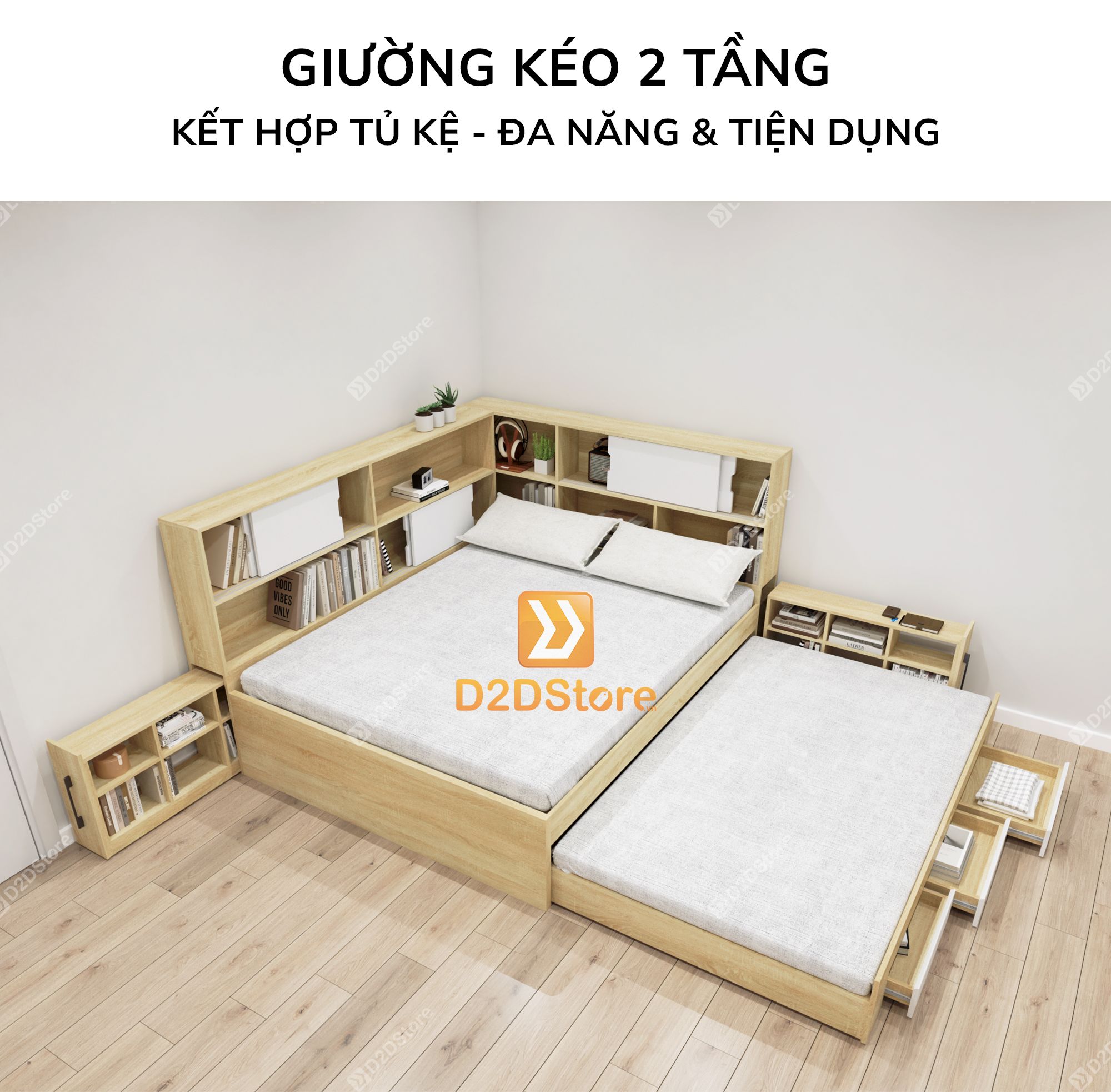  Giường mẹ bồng con thông minh nhiều kích thước mã BC.GMC11 