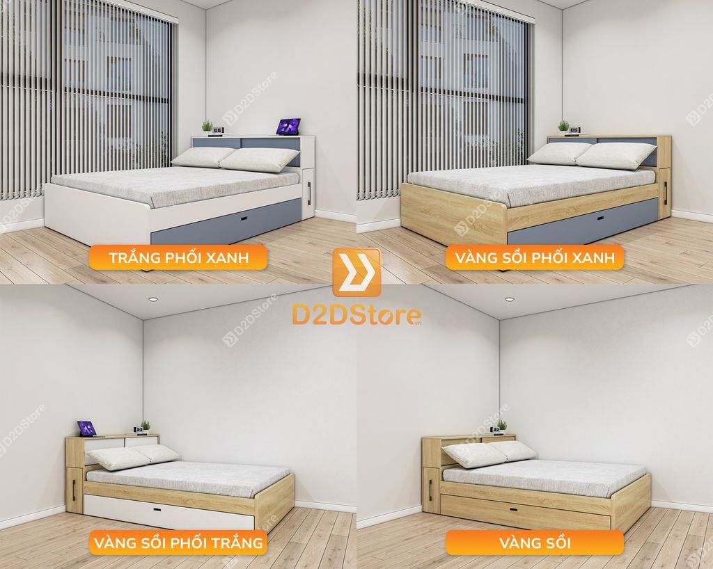 Giường kéo 2 tầng mẹ bồng con GDN.MC14