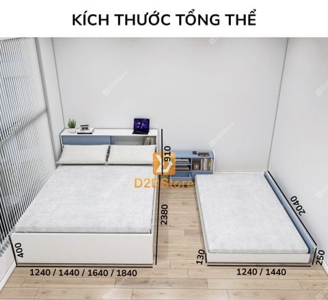 Giường mẹ bồng con thông minh nhiều kích thước mã BC.GMC15