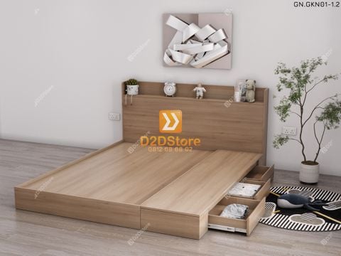 Giường ngủ thấp kiểu Nhật GN.GKN01