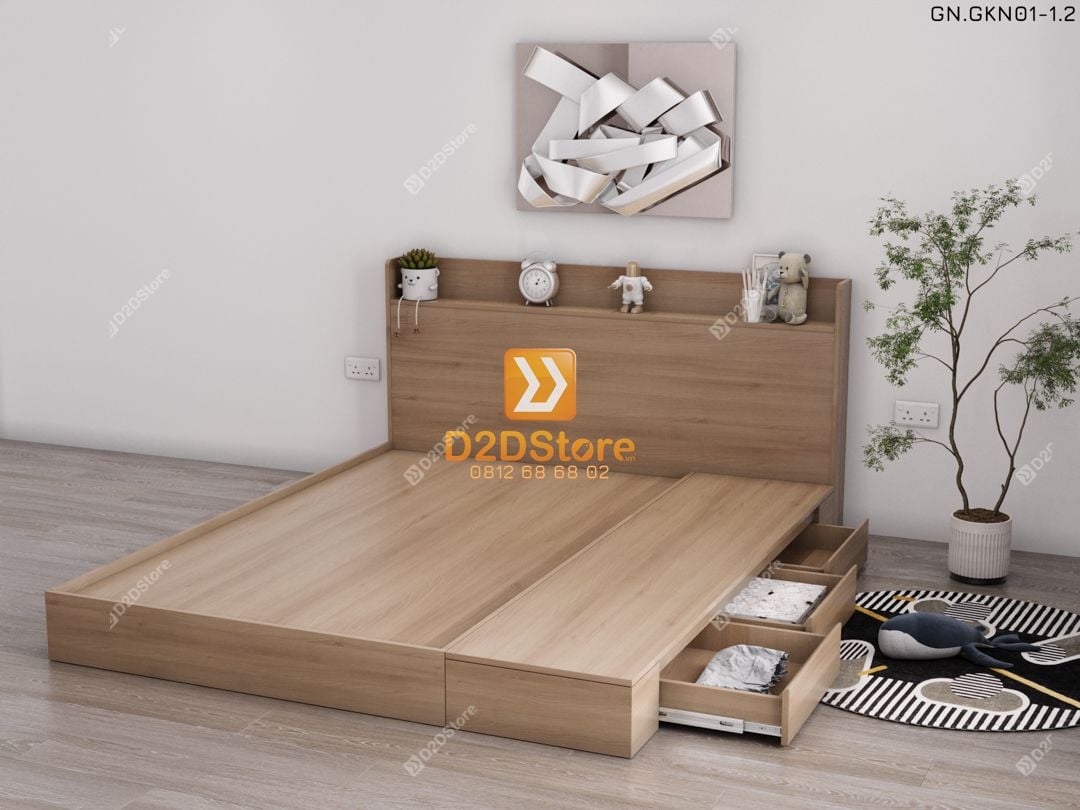  Giường ngủ thấp kiểu Nhật GN.GKN01 