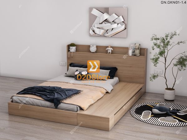 Giường ngủ thấp kiểu Nhật GN.GKN01