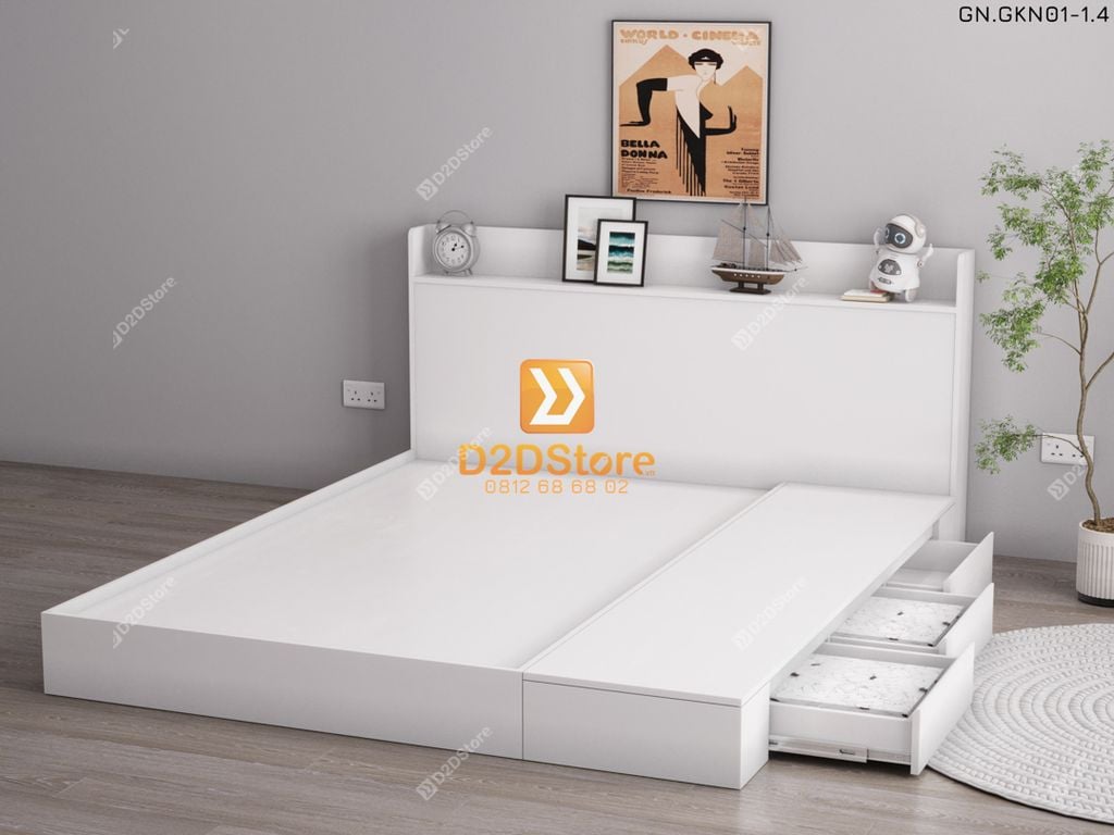 Giường ngủ thấp kiểu Nhật GN.GKN01