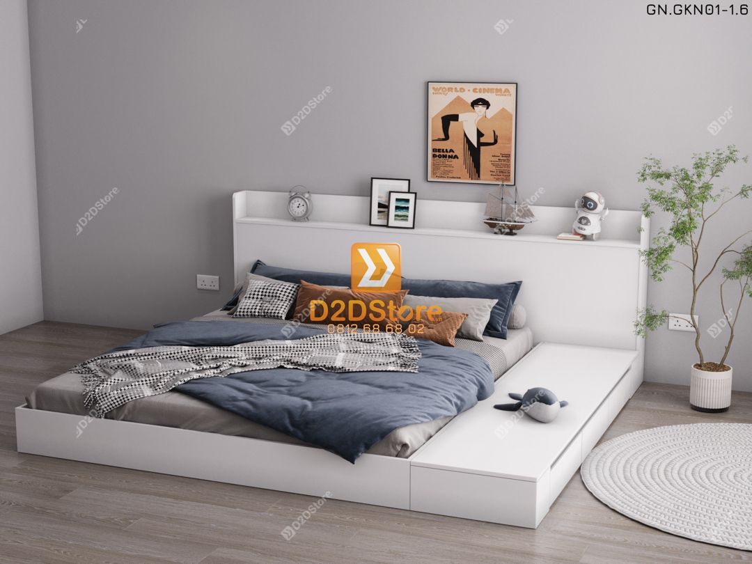  Giường ngủ thấp kiểu Nhật GN.GKN01 