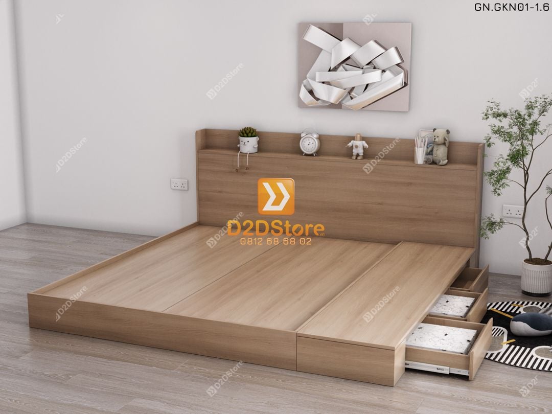  Giường ngủ thấp kiểu Nhật GN.GKN01 