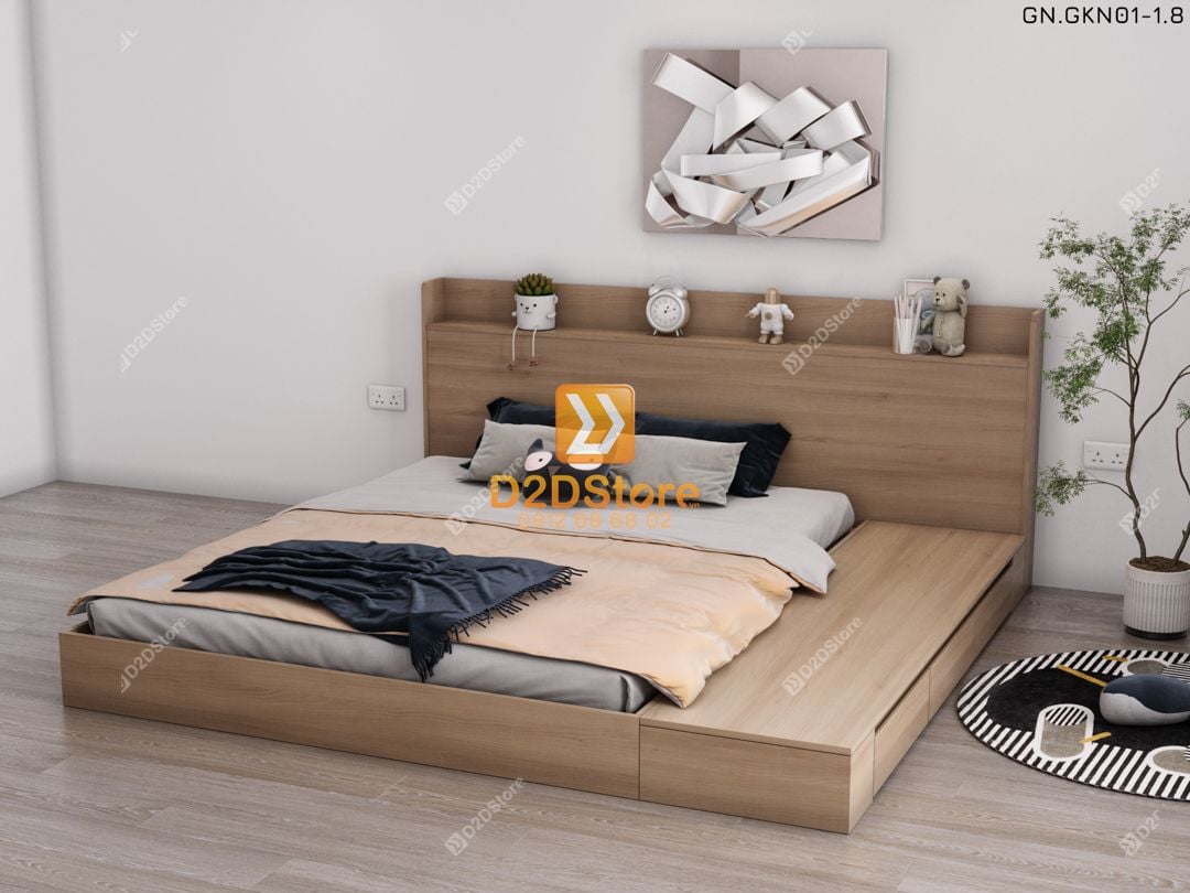  Giường ngủ thấp kiểu Nhật GN.GKN01 