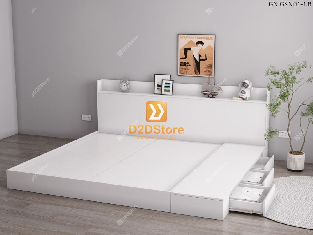  Giường ngủ thấp kiểu Nhật GN.GKN01 