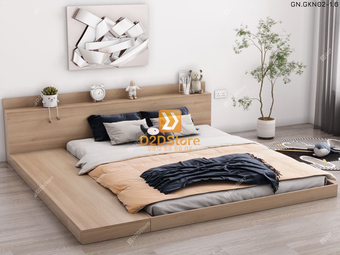  Giường ngủ thấp kiểu Nhật GN.GKN02 