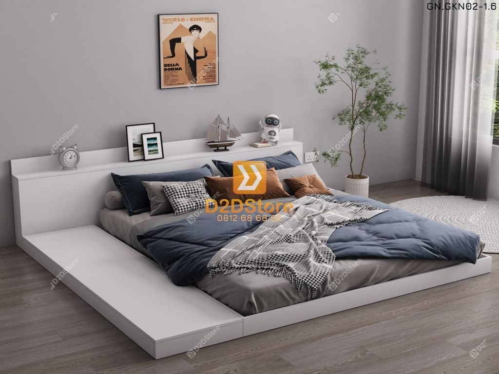 Giường ngủ thấp kiểu Nhật GN.GKN02