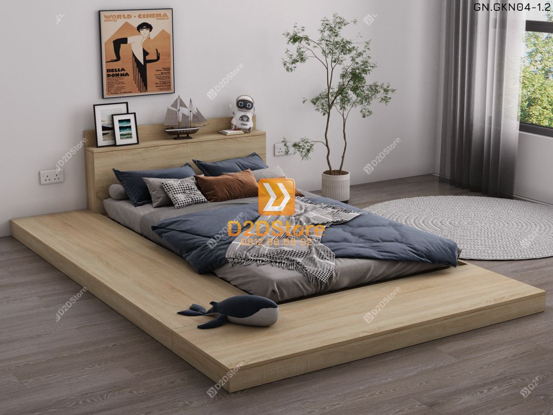  Giường ngủ thấp kiểu Nhật GN.GKN04 