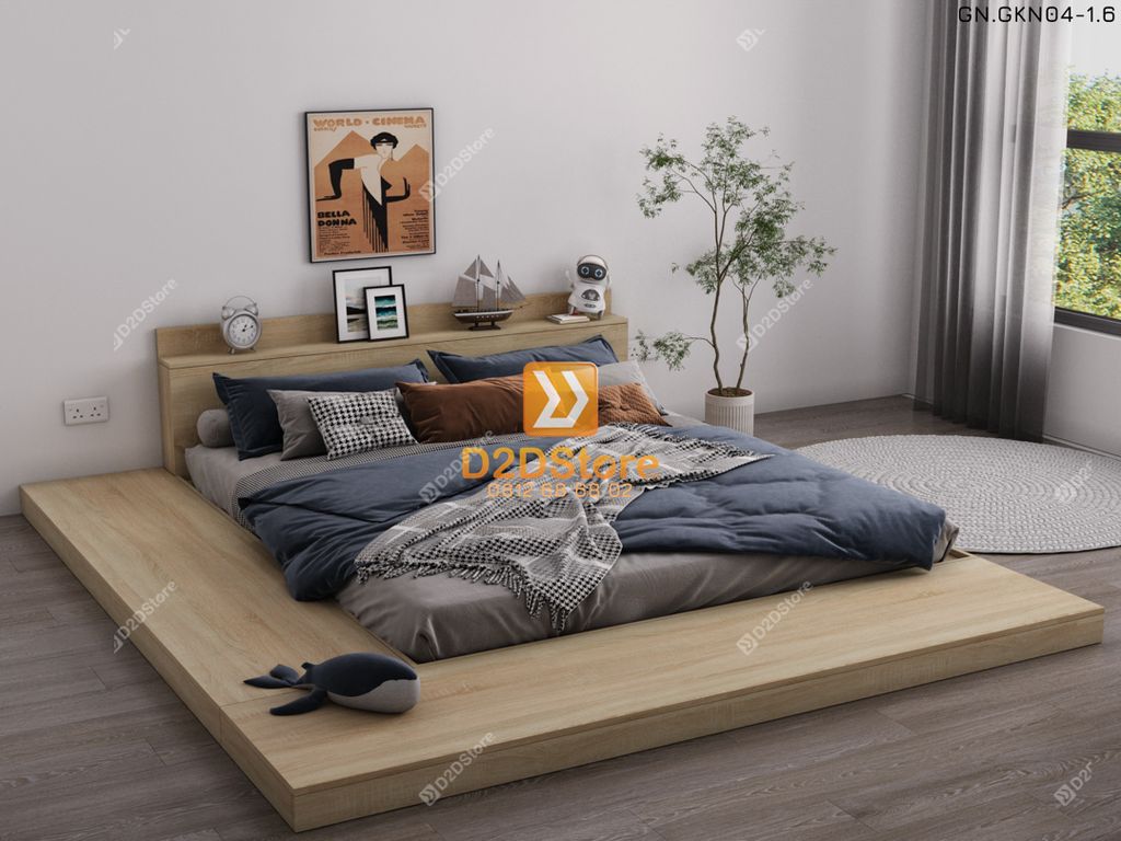 Giường ngủ thấp kiểu Nhật GN.GKN04
