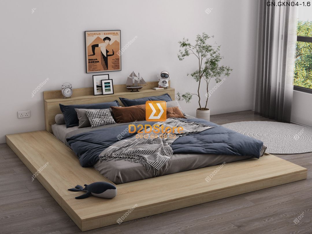  Giường ngủ thấp kiểu Nhật GN.GKN04 