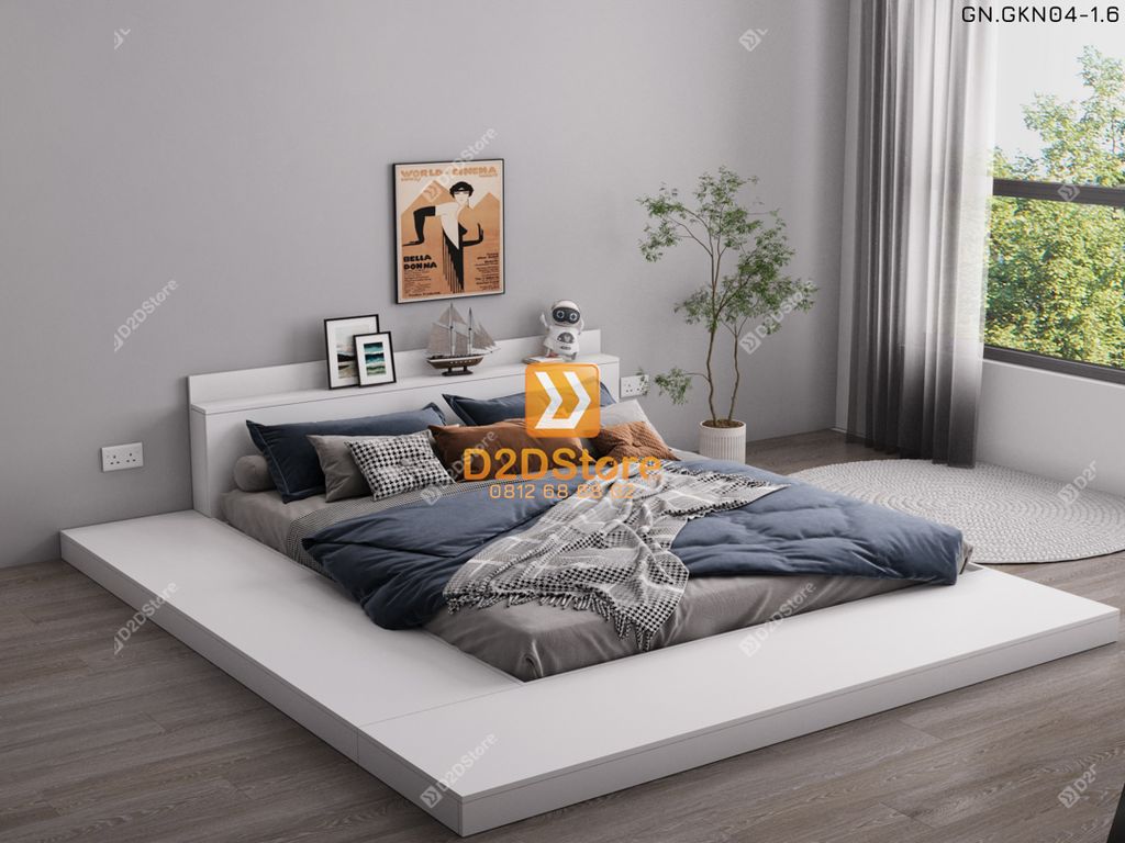 Giường ngủ thấp kiểu Nhật GN.GKN04