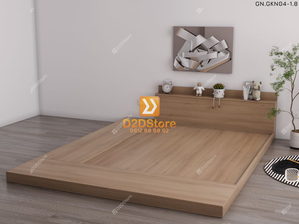 Giường ngủ thấp kiểu Nhật GN.GKN04