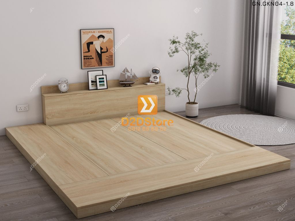 Giường ngủ thấp kiểu Nhật GN.GKN04