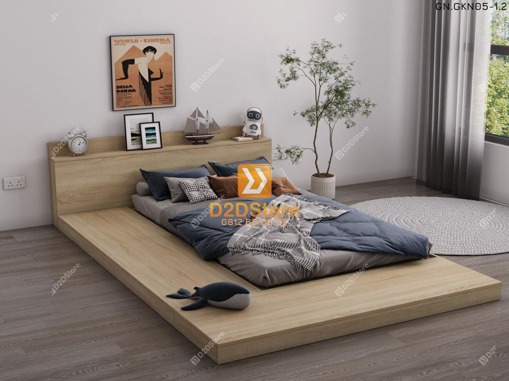 Giường ngủ thấp kiểu Nhật GN.GKN05