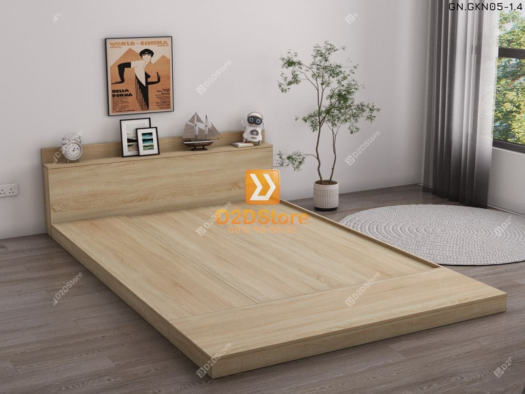 Giường ngủ thấp kiểu Nhật GN.GKN05