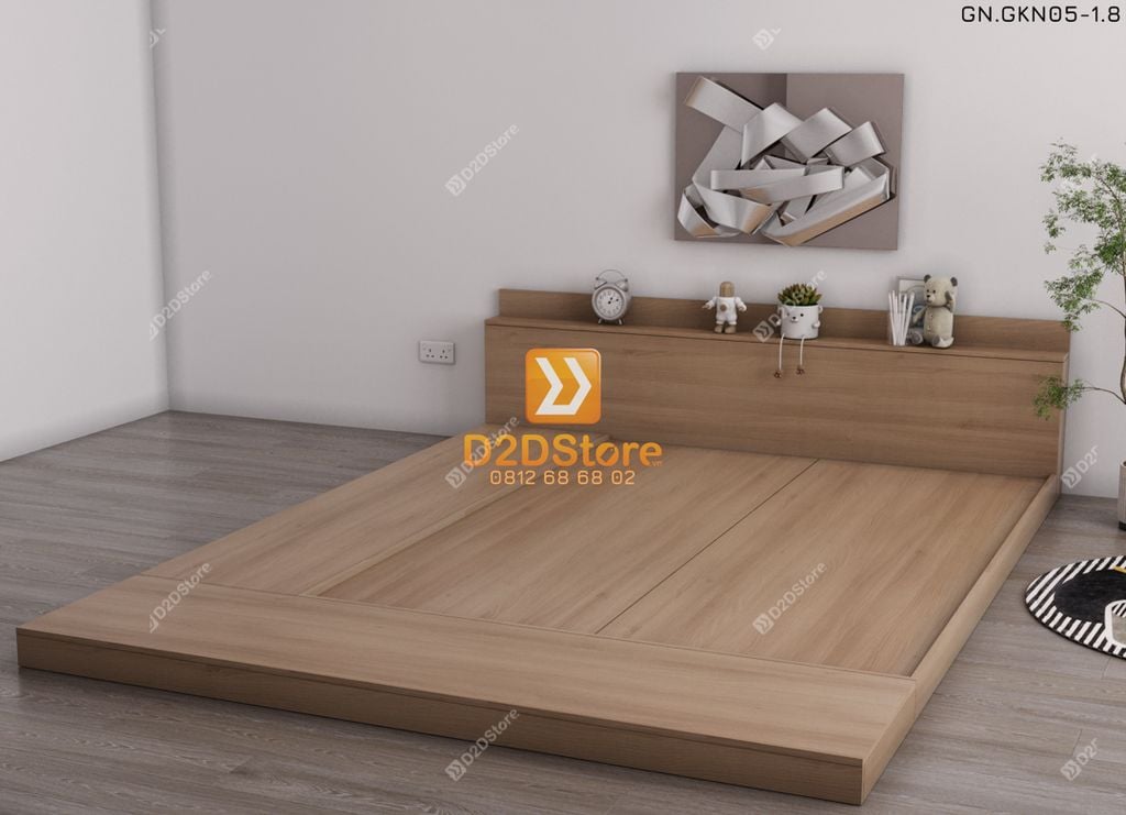 Giường ngủ thấp kiểu Nhật GN.GKN05