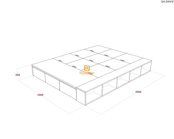Giường ngủ thấp kiểu Nhật GN.GKN12