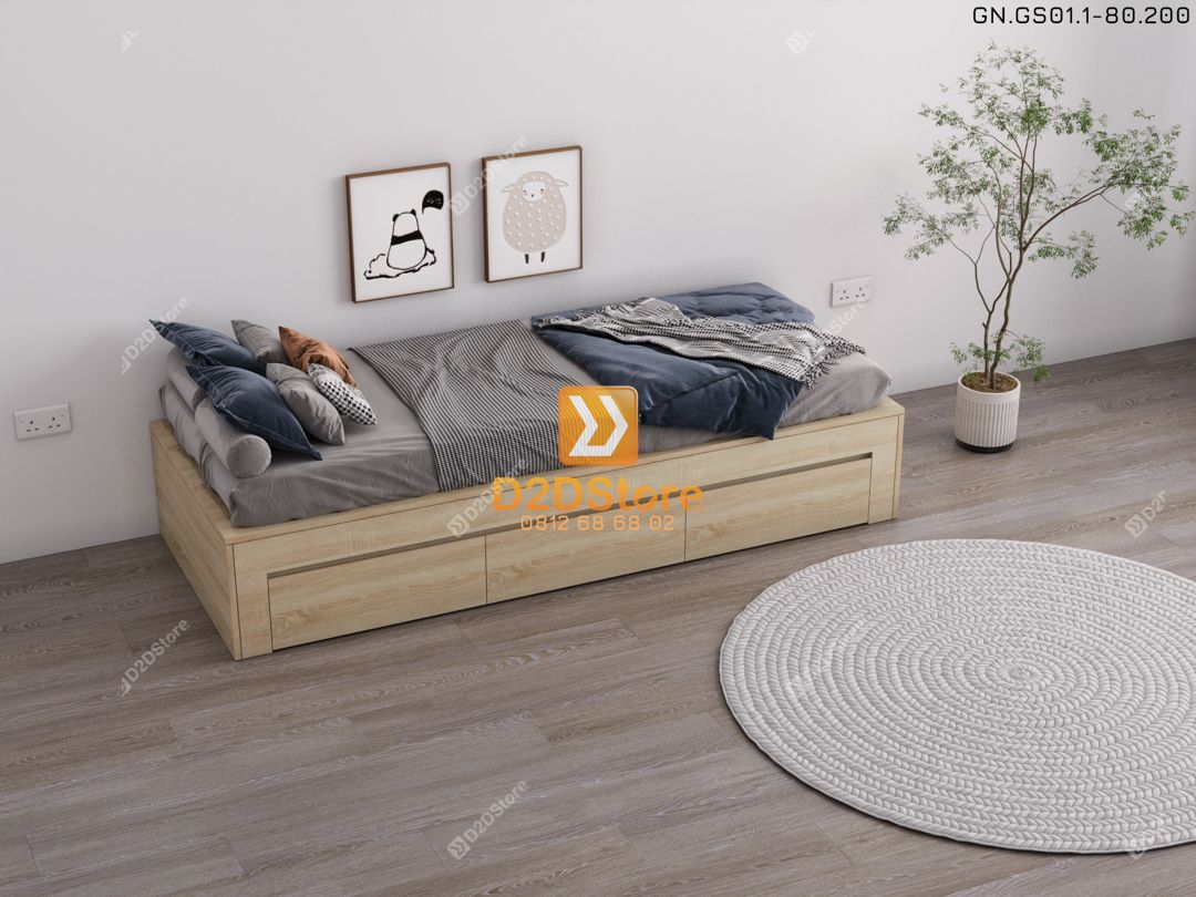 Giường ngủ dạng bục đa năng GN.GS01-800 