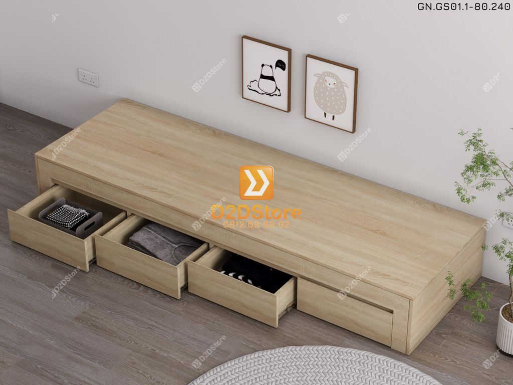 Giường ngủ dạng bục đa năng GN.GS01-800