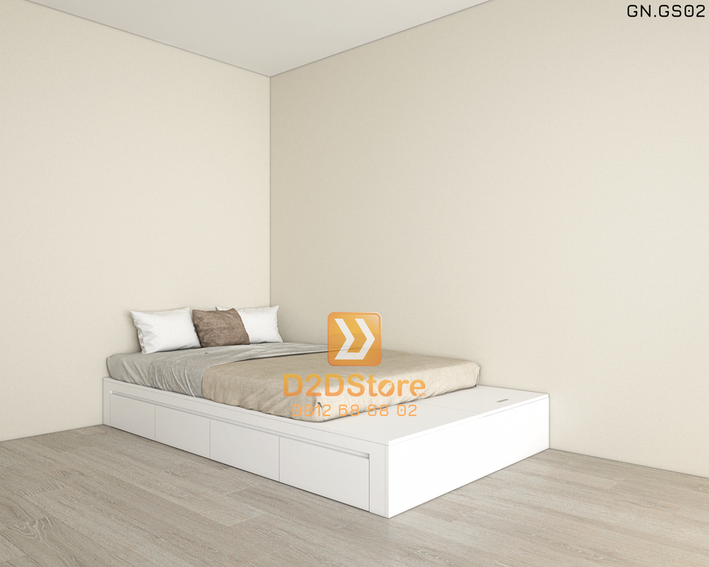 Giường ngủ kiểu bục sàn GN.GS02