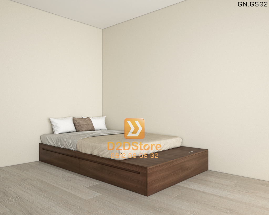 Giường ngủ kiểu bục sàn GN.GS02