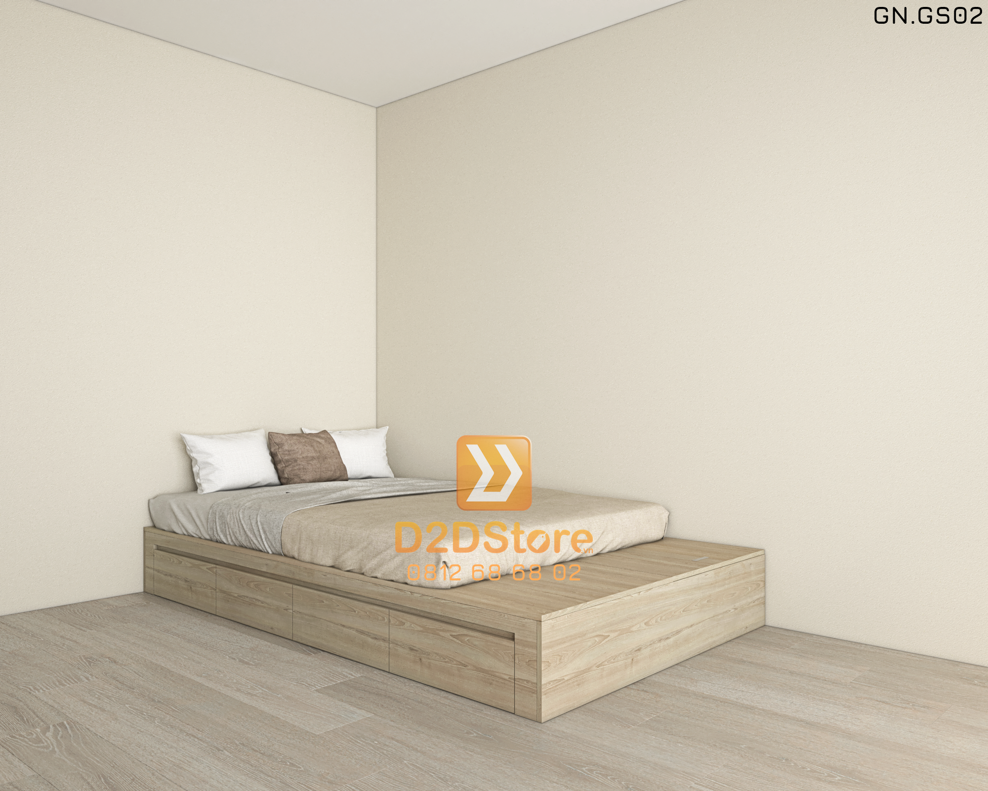  Giường ngủ kiểu bục sàn GN.GS02 