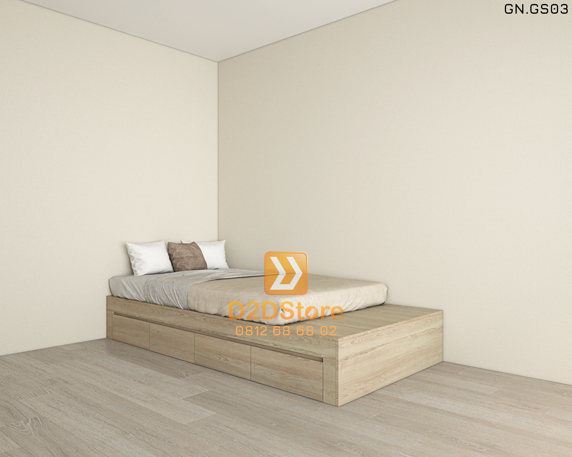  Giường ngủ kiểu bục sàn GN.GS03 