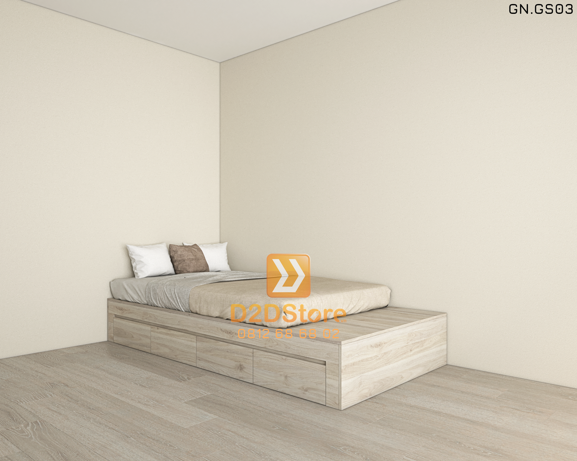  Giường ngủ kiểu bục sàn GN.GS03 