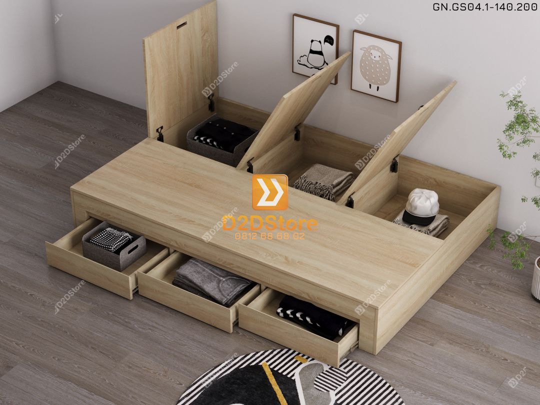  Giường ngủ dạng bục đa năng GN.GS04-1400 