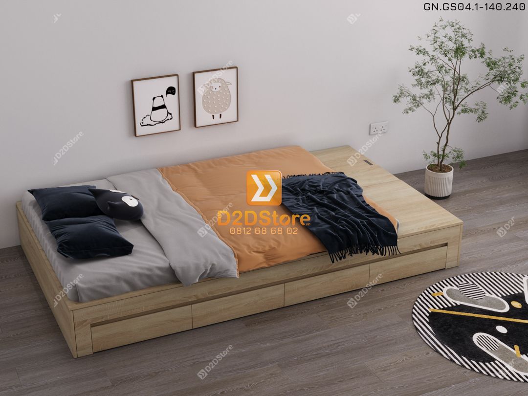  Giường ngủ dạng bục đa năng GN.GS04-1400 