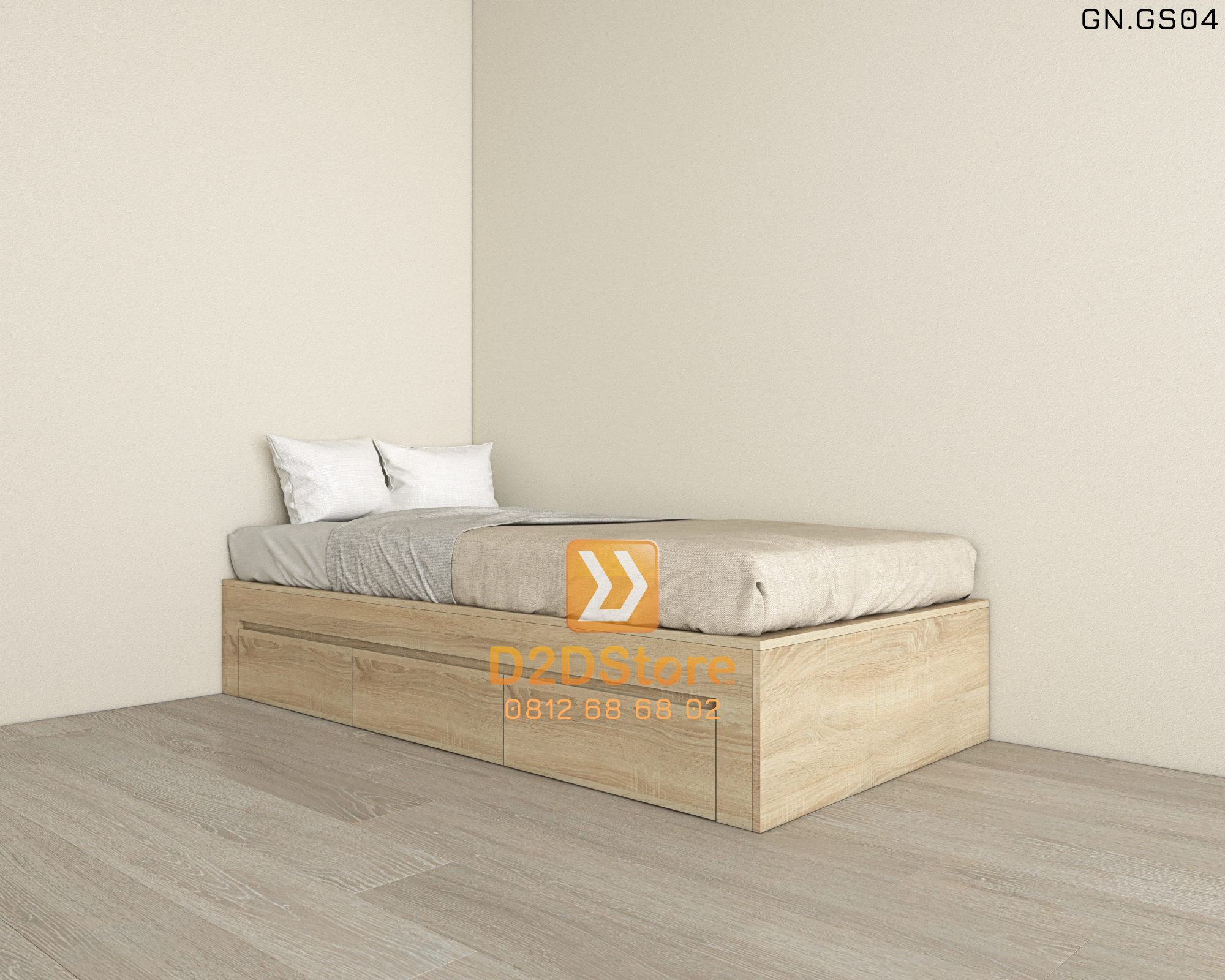  Giường ngủ kiểu bục sàn GN.GS04 