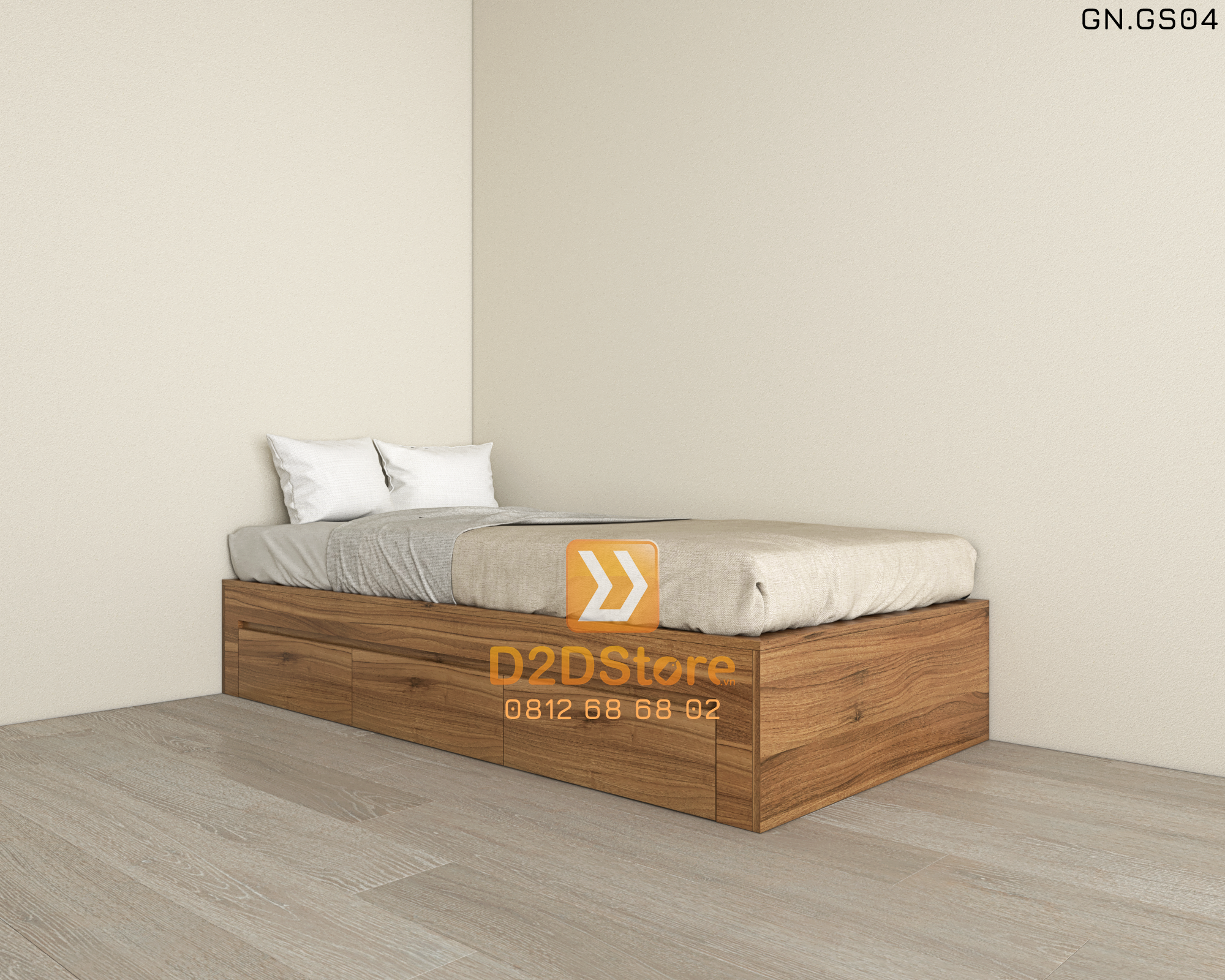  Giường ngủ kiểu bục sàn GN.GS04 