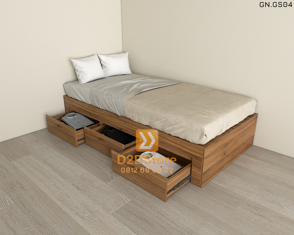 Giường ngủ kiểu bục sàn GN.GS04