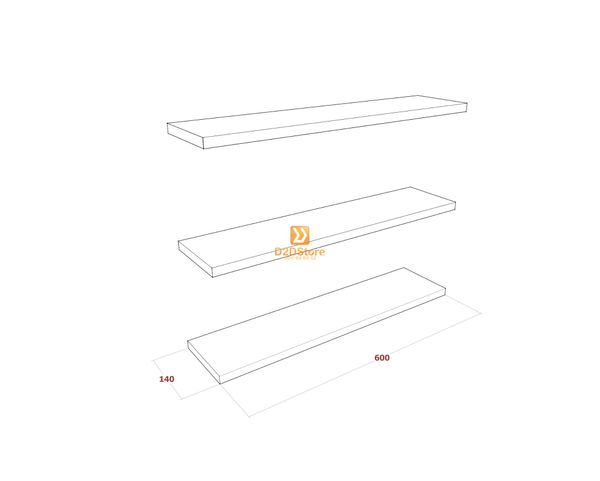 Kệ thanh ngang treo tường KTN.TT06
