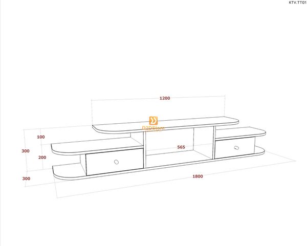 Kệ tivi treo tường KTV.TT01