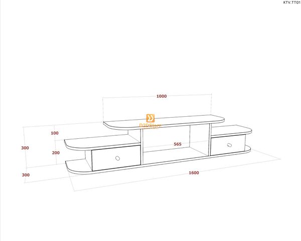 Kệ tivi treo tường KTV.TT01