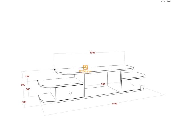 Kệ tivi treo tường KTV.TT01