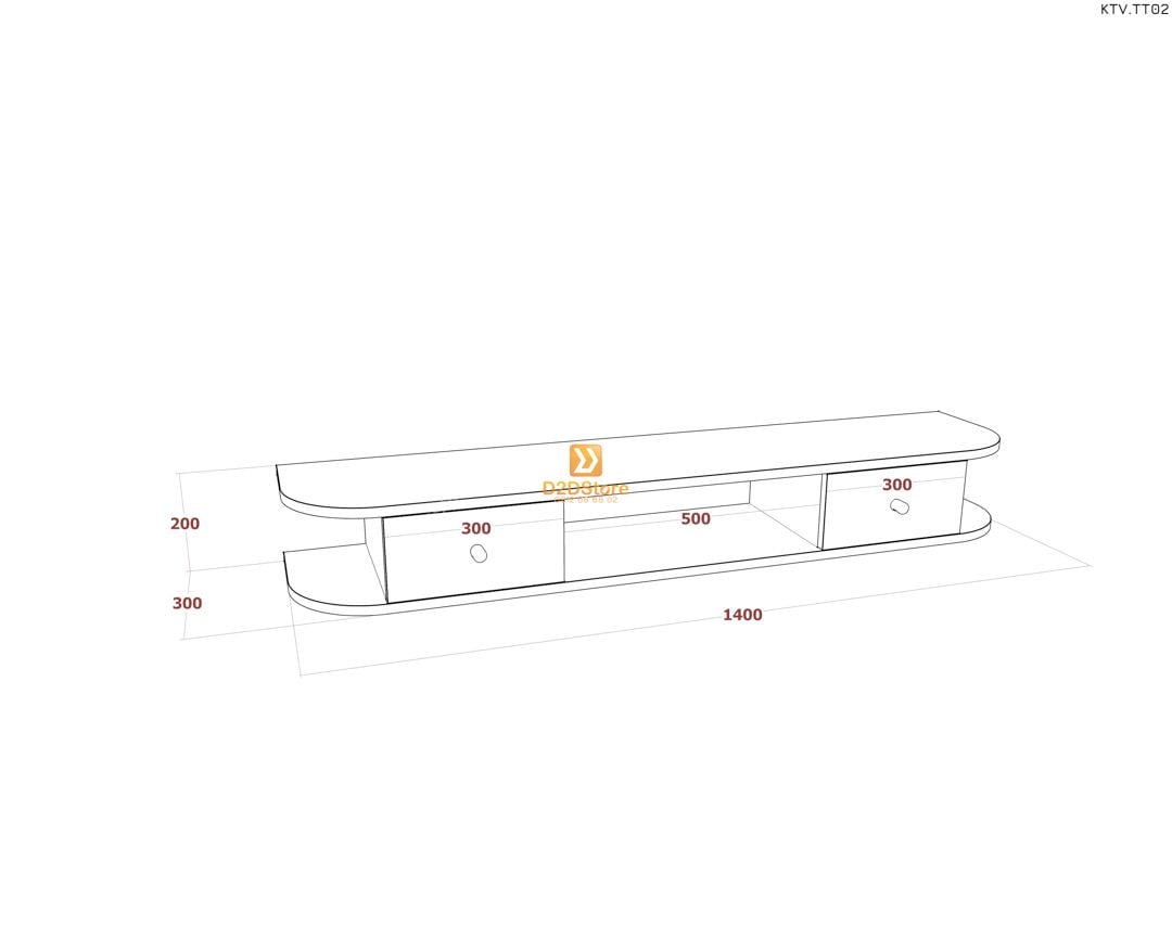  Kệ tivi treo tường KTV.TT02 