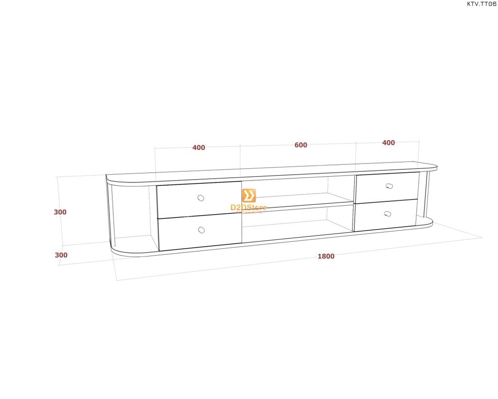 Kệ tivi treo tường KTV.TT06