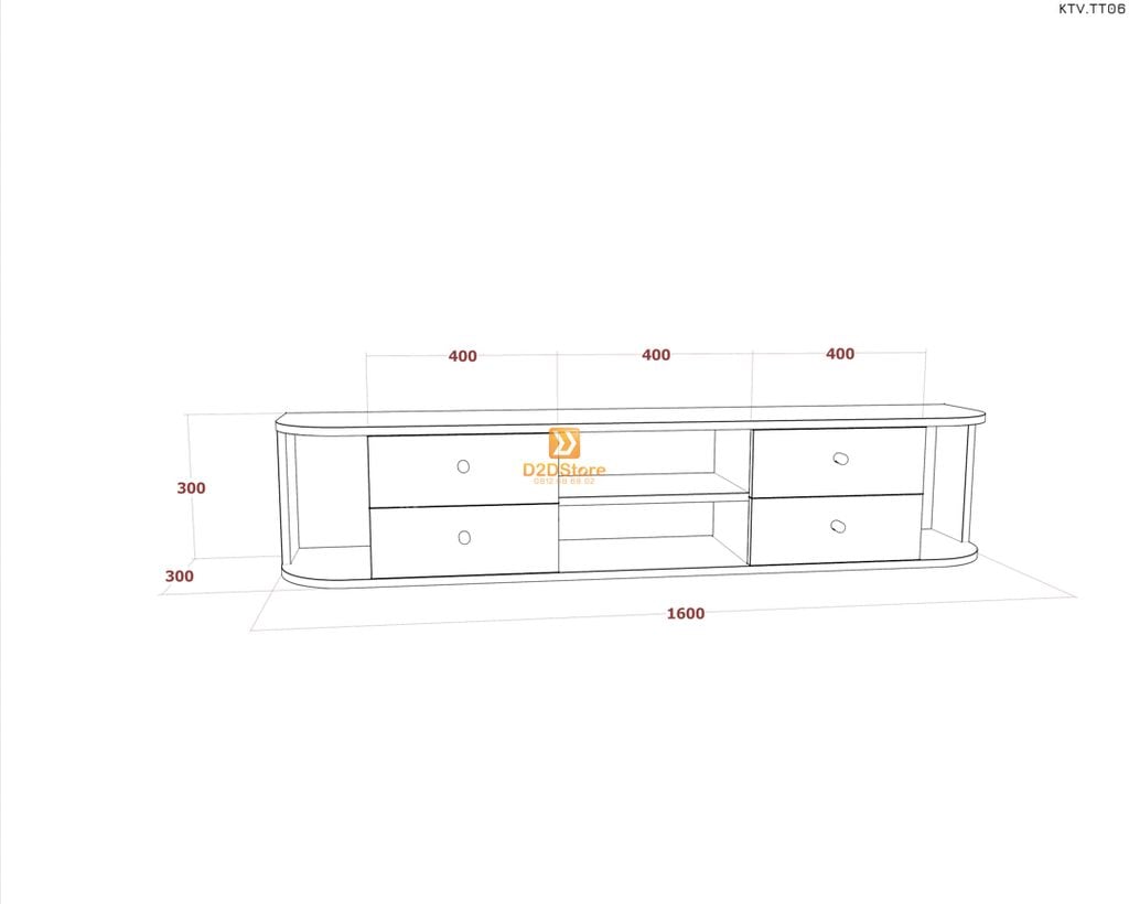 Kệ tivi treo tường KTV.TT06
